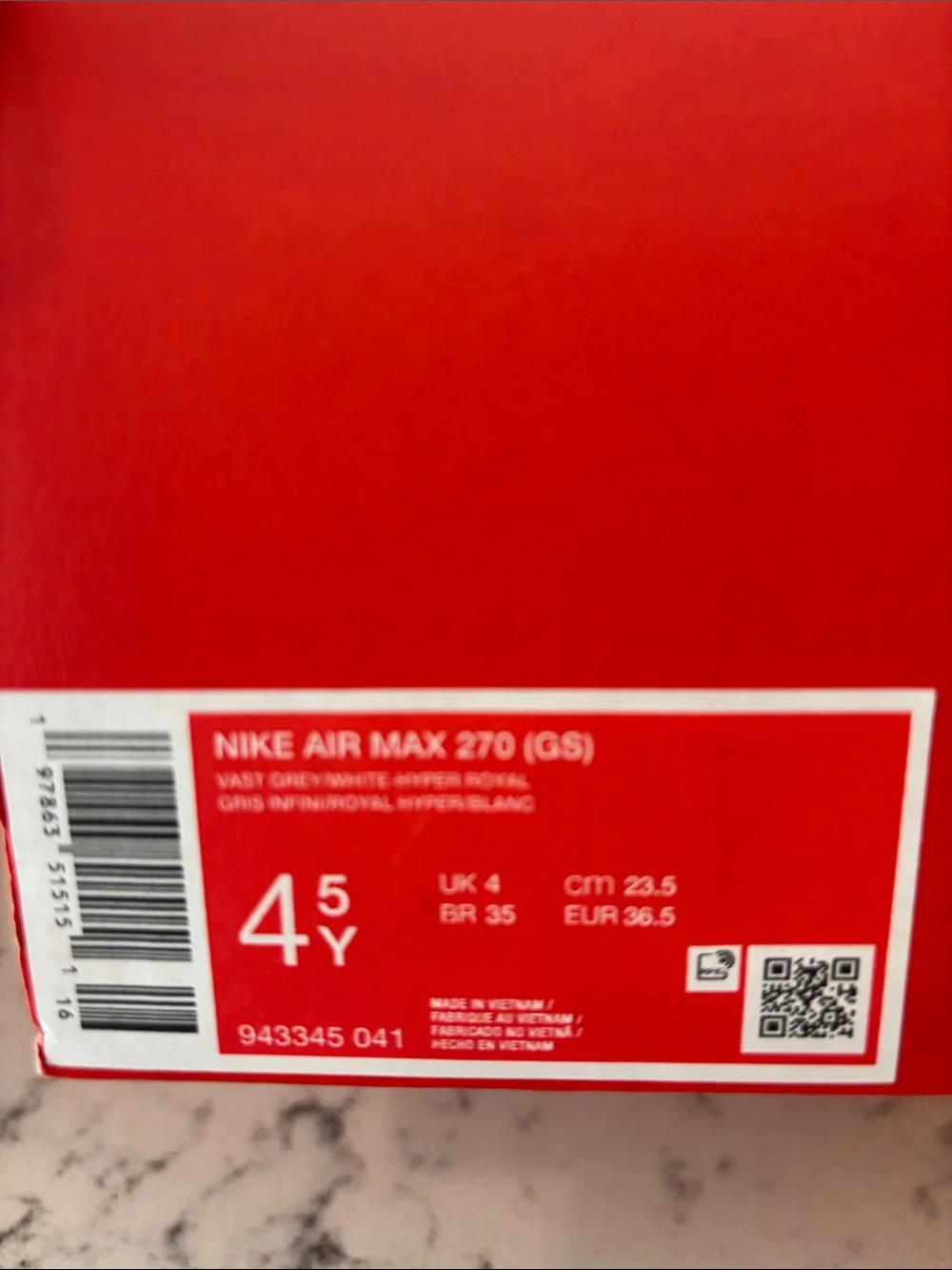 Nike Air Max 270 Kids Sneakers - White, Blue & Gray